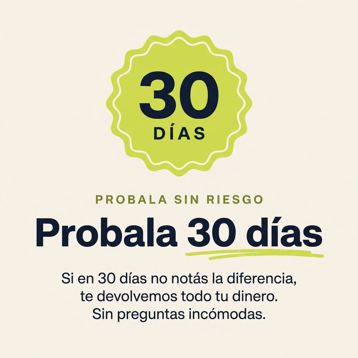 Garantía de 30 días para devolver tu dinero